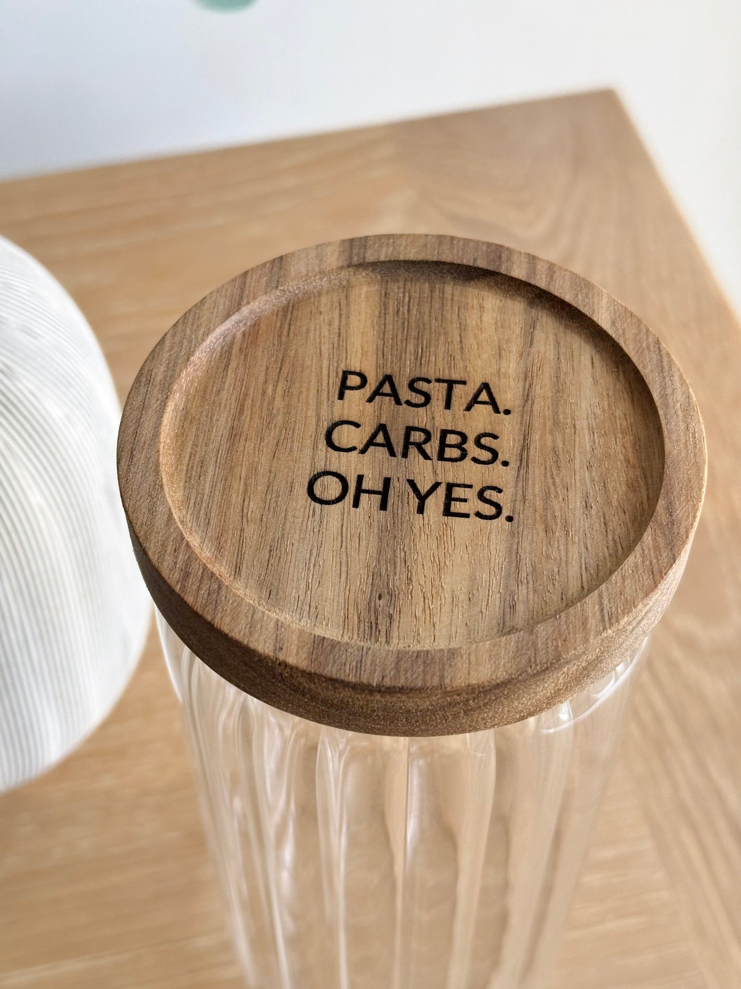 pasta jar close up