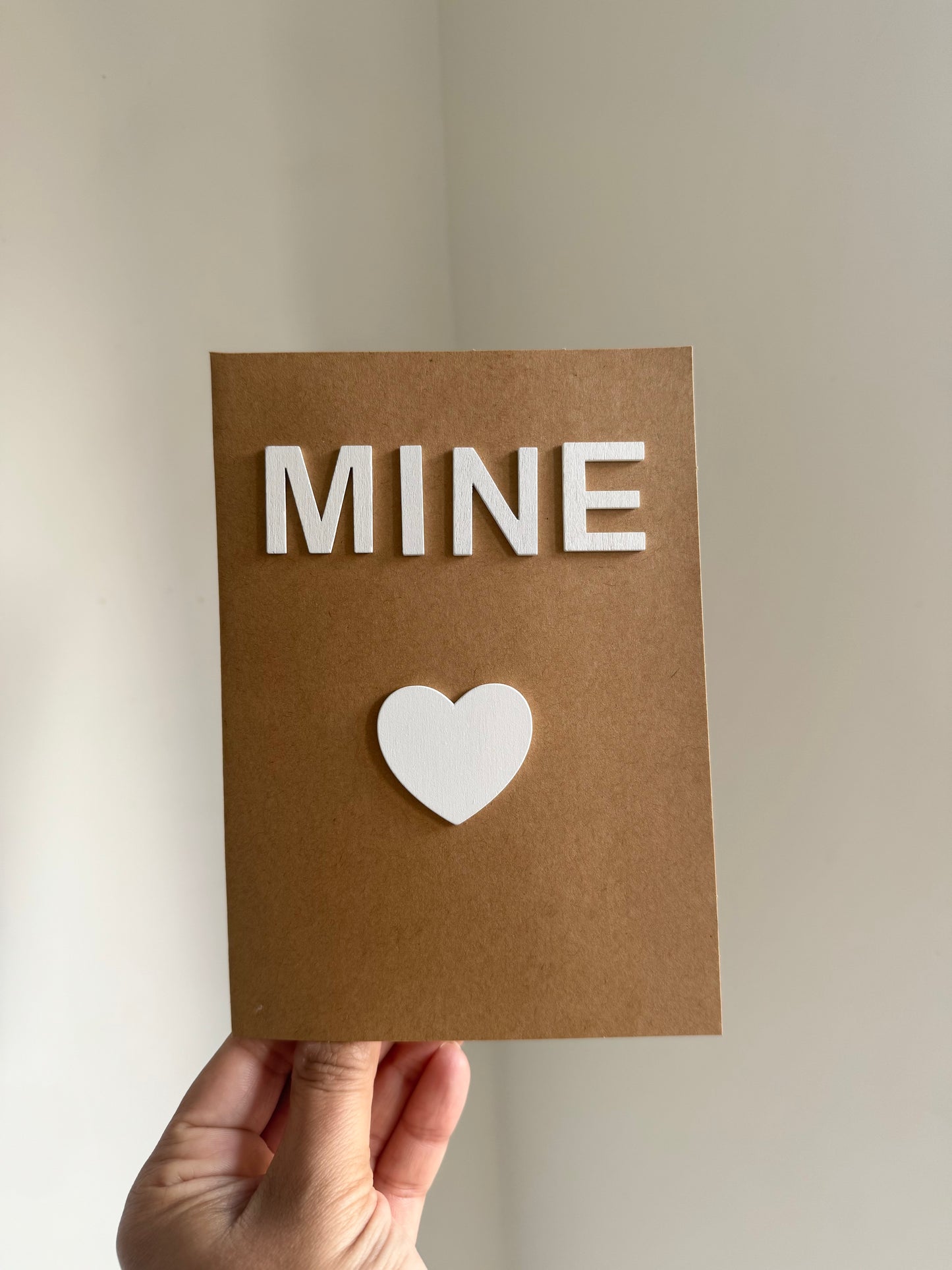 'Mine' Handmade Greeting Card