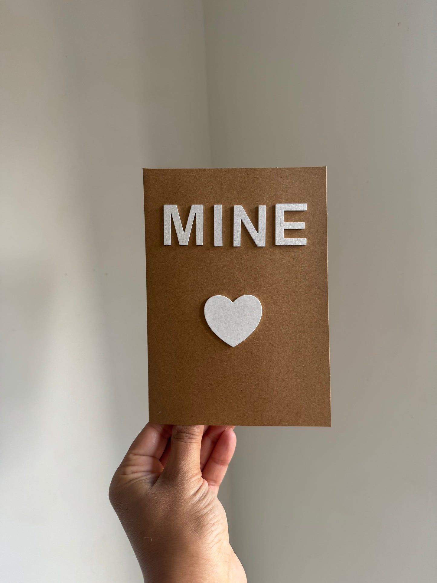 'Mine' Handmade Greeting Card