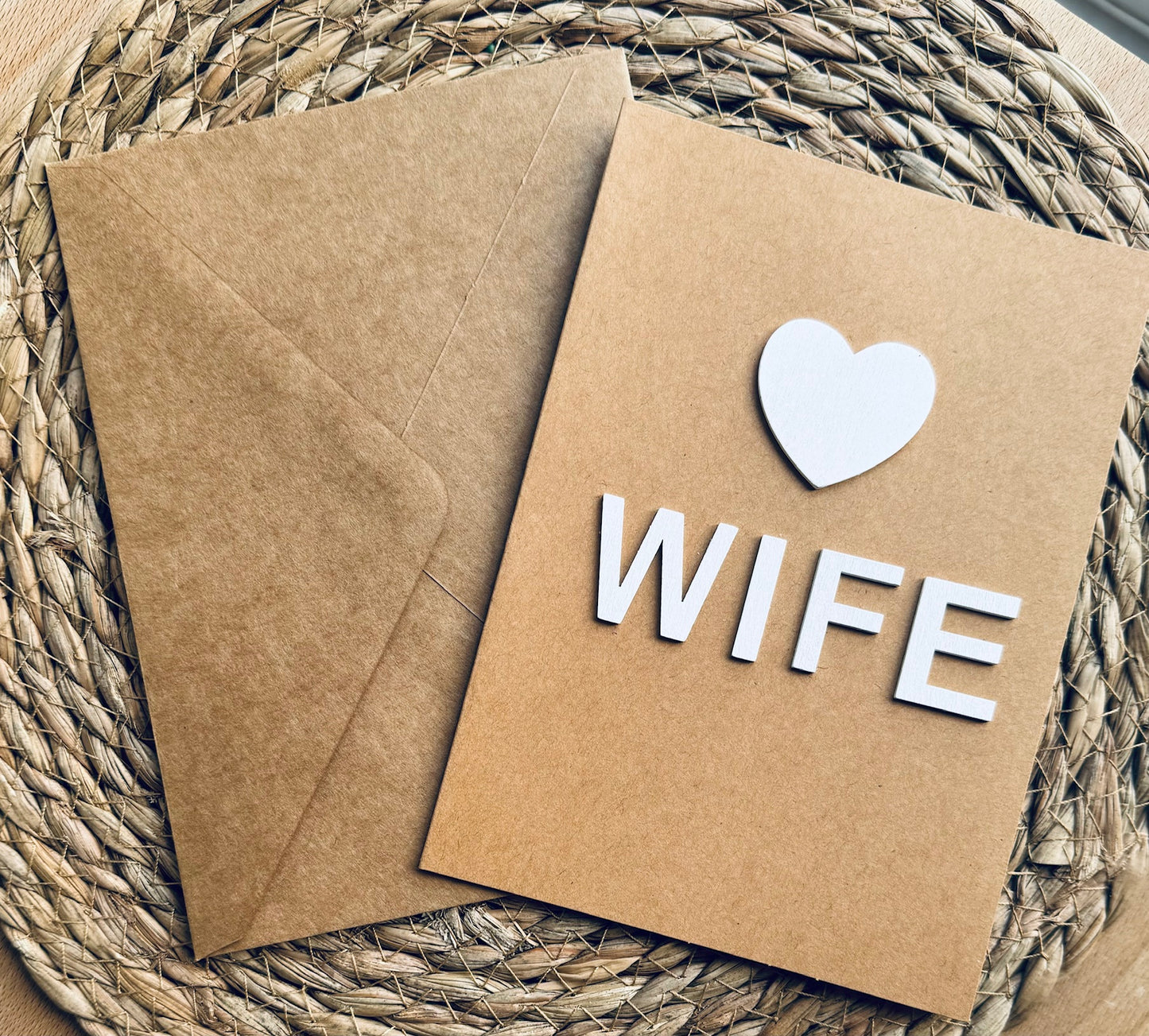 'Wife' Handmade Greeting Card