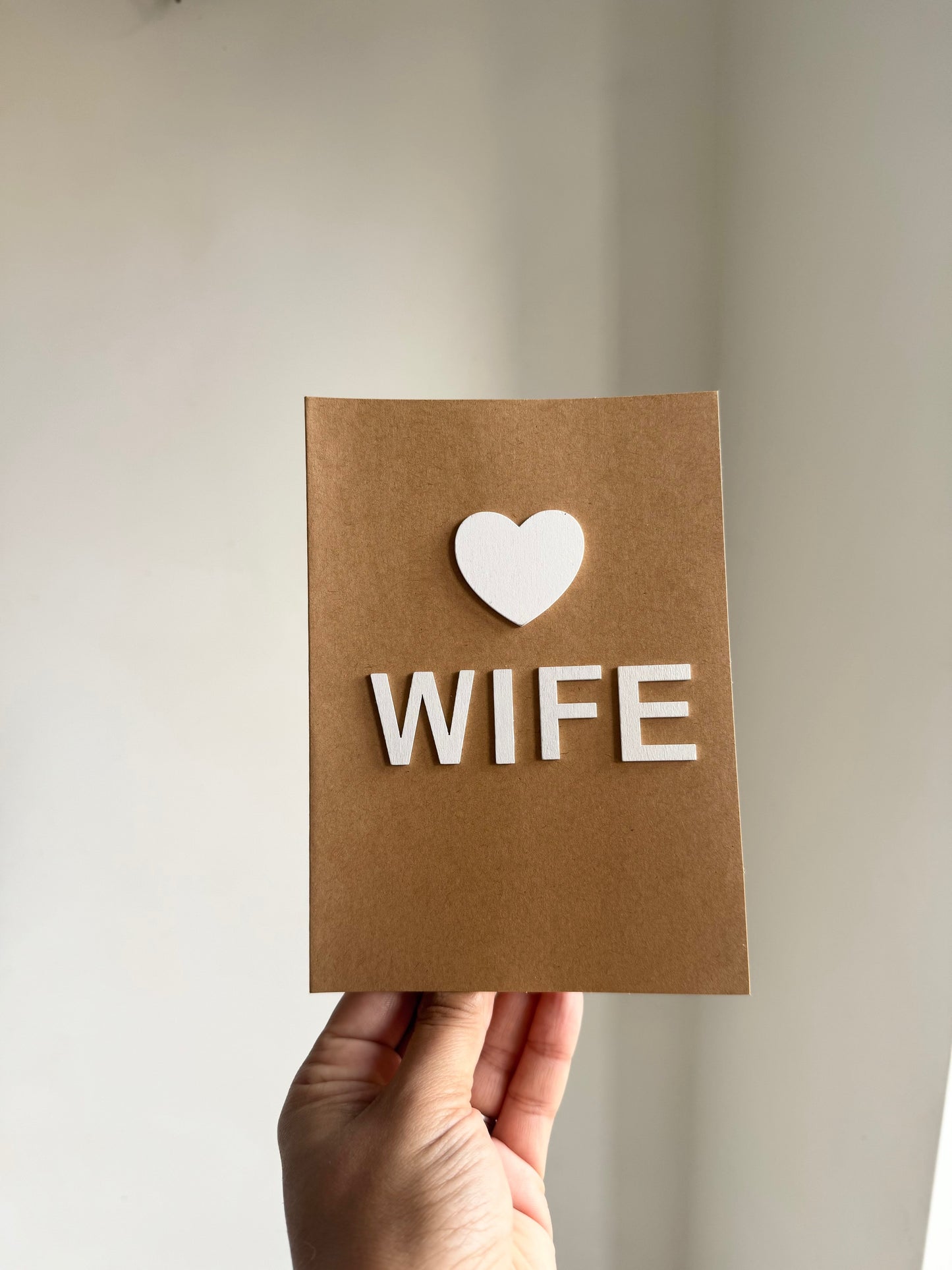 'Wife' Handmade Greeting Card