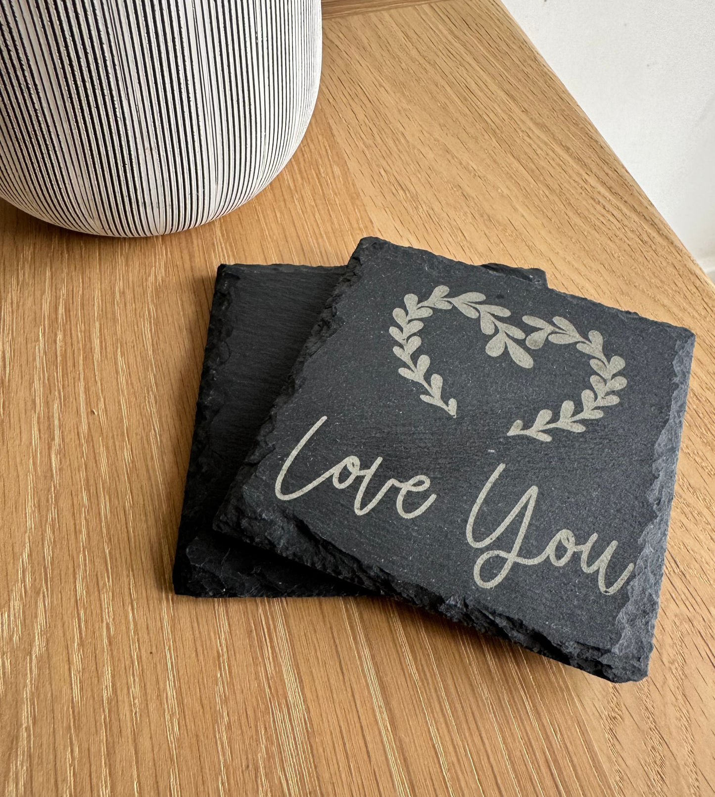 coasters slate close up