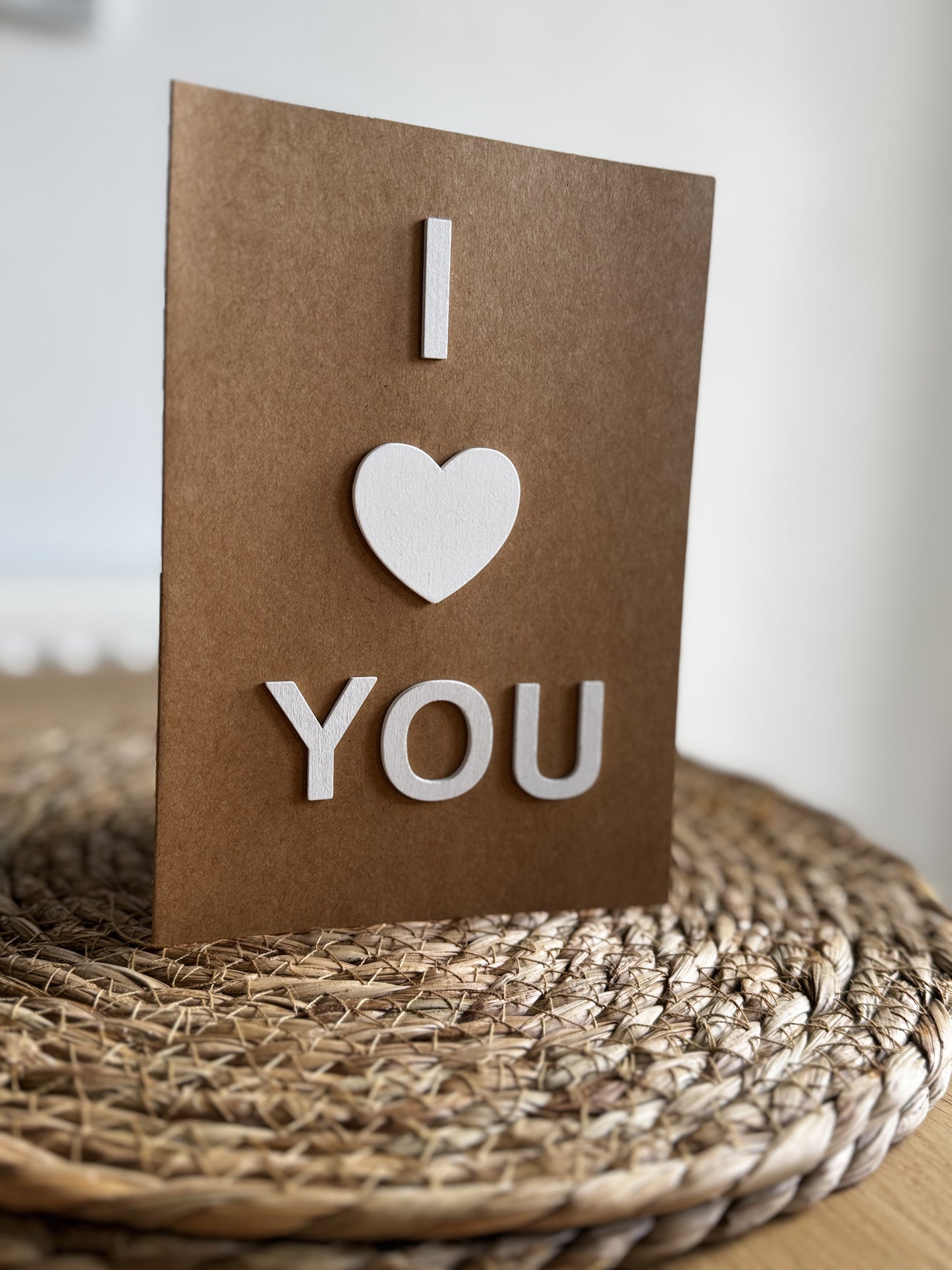 I love you valentines cards side view