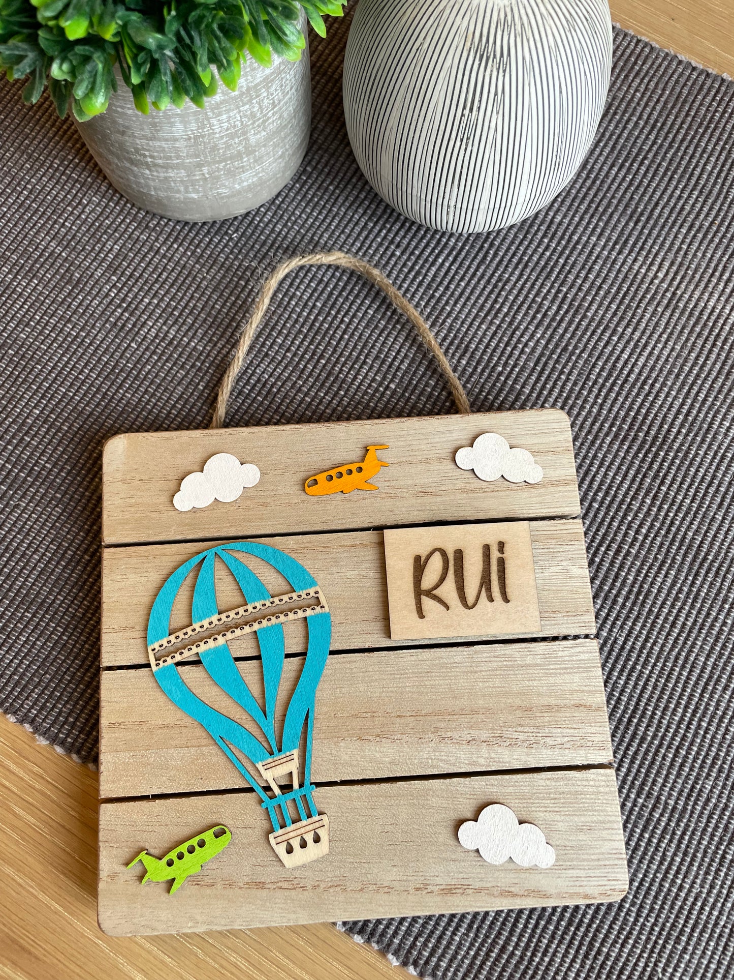 Hot Air Balloon Name Sign | Personalised
