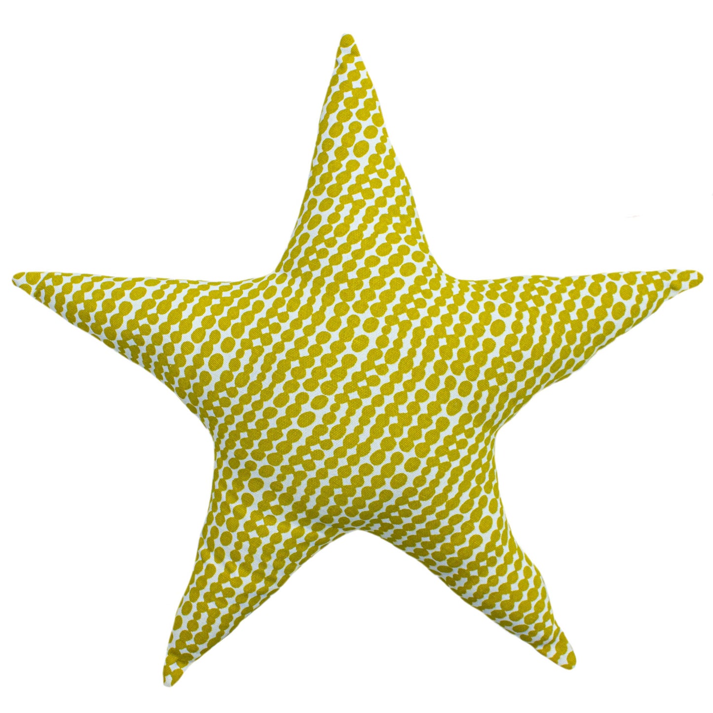 star cushion front view mustard