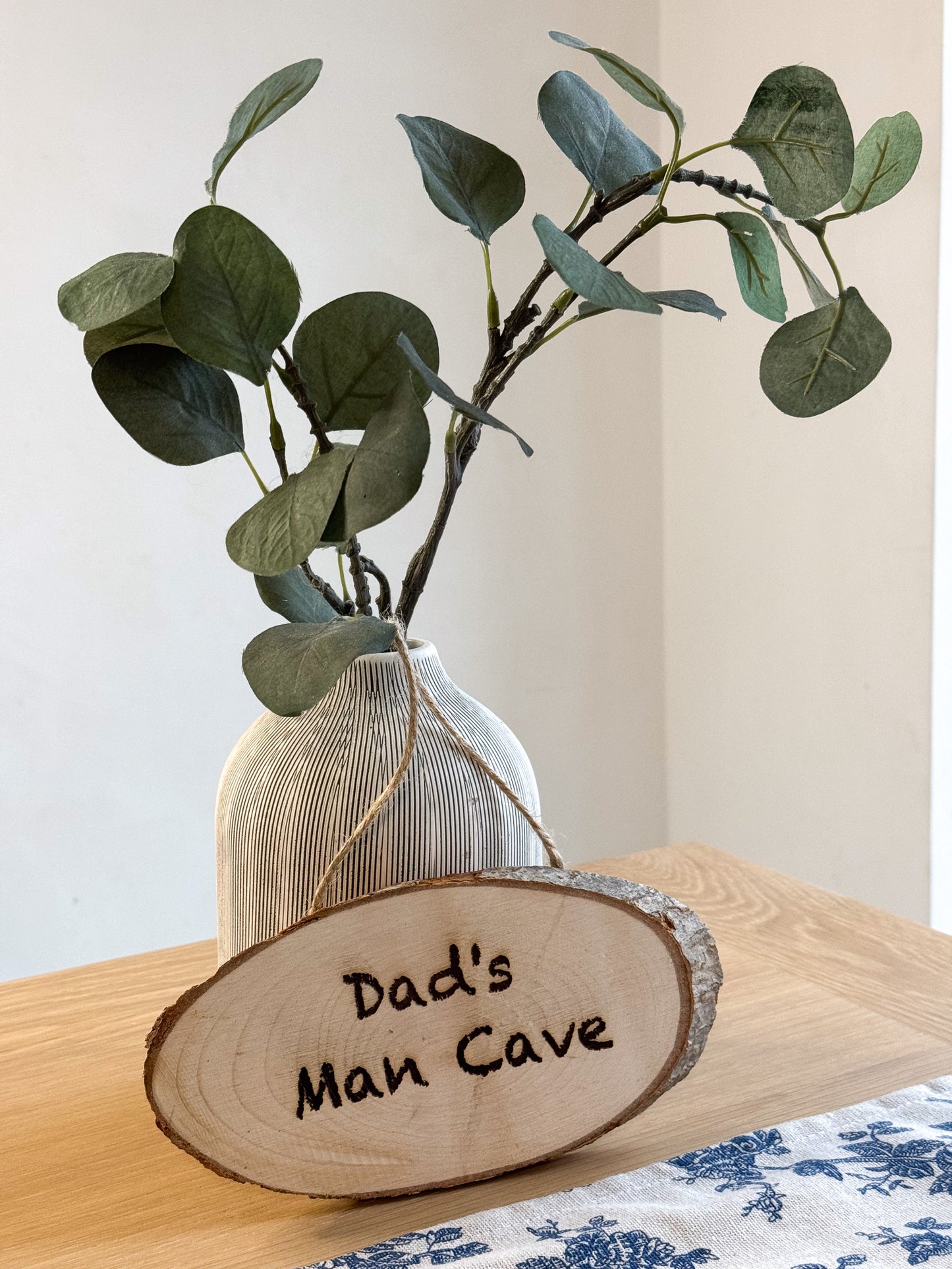 'Man Cave' Wood Log Sign | Personalised