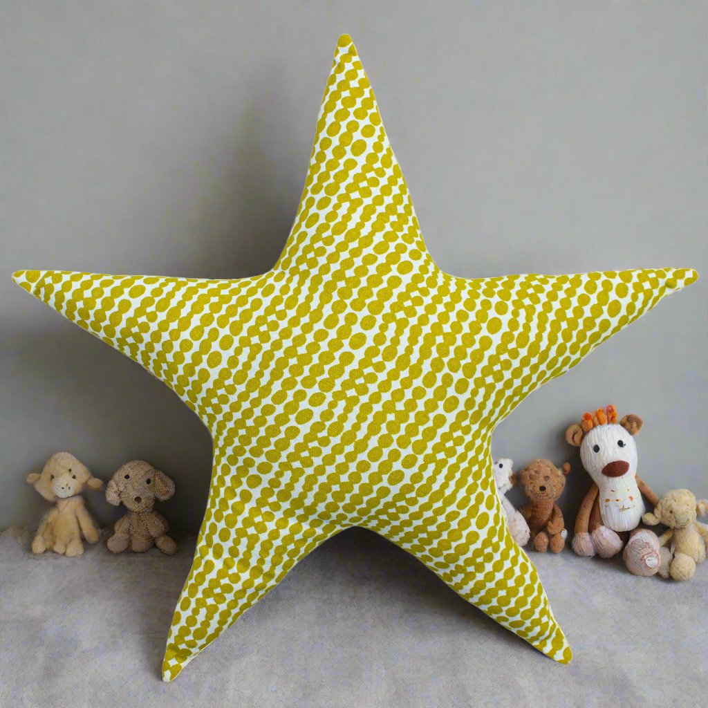 star cushion on a sofa kids playroom